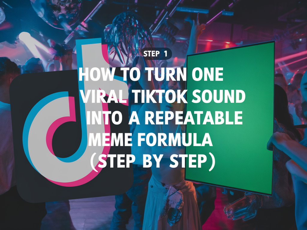 How to turn one viral tiktok sound into a repeatable meme formula (step-by-step)