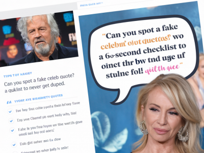 Can you spot a fake celeb quote? a 60-second checklist to never get duped