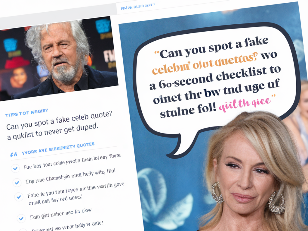 Can you spot a fake celeb quote? a 60-second checklist to never get duped
