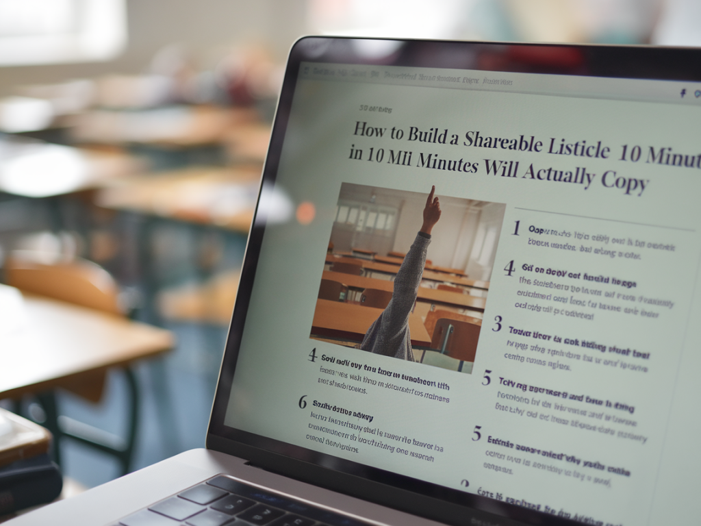 How to build a shareable listicle in 10 minutes that editors will actually copy